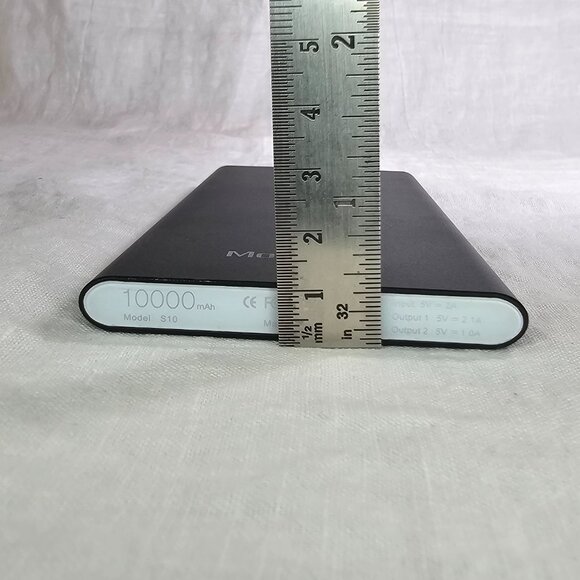 Mopower S10 Slim 10000 mAh Portable Power Bank w/ Two USB-A Ports & Flashlight - Picture 6 of 6